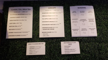 Tea And Milk menu