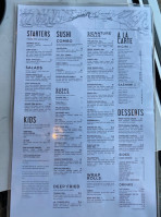 The Eastern Peak menu