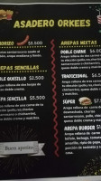 Asadero Orkees menu