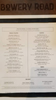 Bowery Road menu