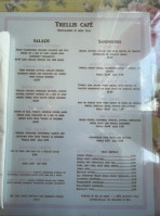 The Trellis Cafe Boutique menu