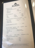 El Jacal menu