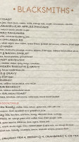 Blacksmiths menu