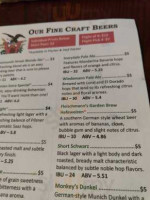 Wiedemann Brewing Company menu