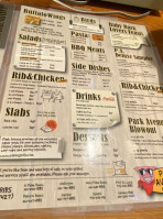 Park Avenue Bbq Grille menu