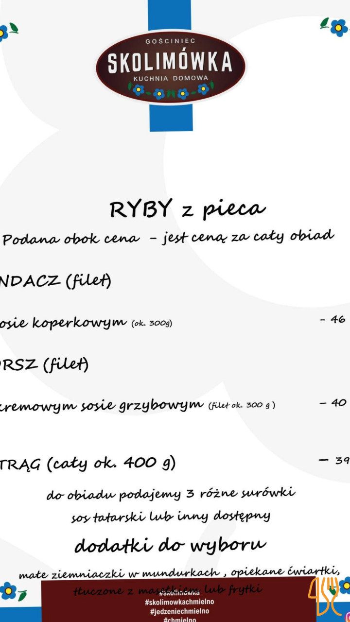 Gościniec I Skolimówka Menu