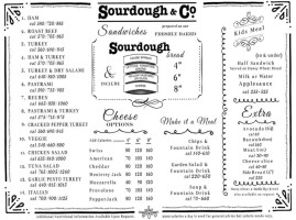 Sourdough Co. menu