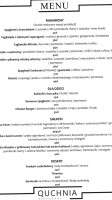 Quchnia Cardápio