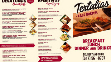 Tertulias menu