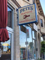 Pete's Seafood Sandwich outside