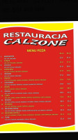 Pizzeria Calzone Marcin Wiśniewski menu