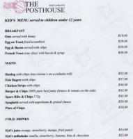 Post House Clarens menu