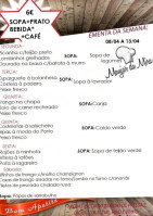 Manjar Da Mira menu