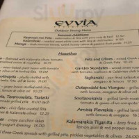 Evvia menu