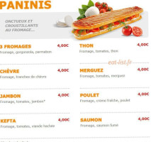 Pizza Crousty menu