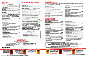 Mad Anthony Brewing Company menu