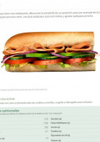 Subway menu