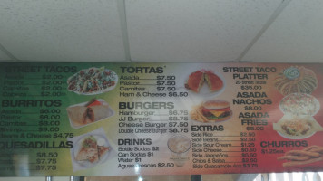 Jj's Tacos And Burgers menu