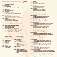 Pizzeria Bella Napoli menu