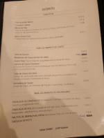 Casa Ferre menu