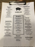 Cabalar Meat Co menu