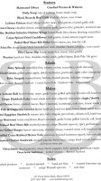 Bath Brewing Company menu