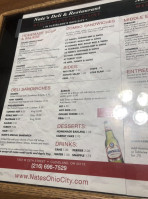 Nate's Deli menu