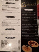 Giovanni's Mediterranean Italian Cuisine menu