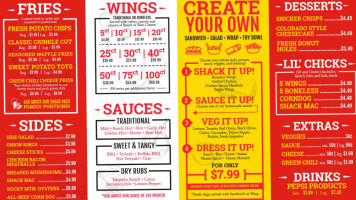 Wing Shack Loveland menu