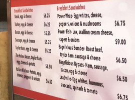 Bagelicious menu