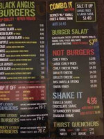 Black Burger menu