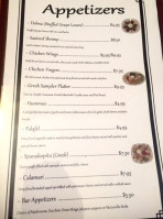 Sunset Bistro menu