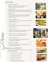 Bamboo Bistro menu