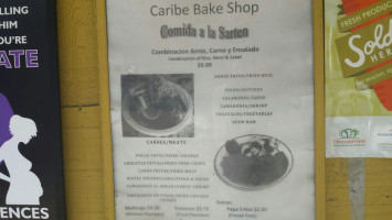 Caribe Bakery menu