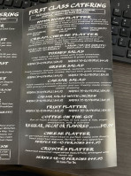 First Class Bagels menu