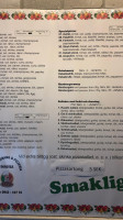 Restaurang Pizzeria Dorotea menu