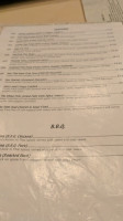 Bella Saratoga menu