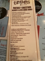 Cachette French Bistro Creperie menu