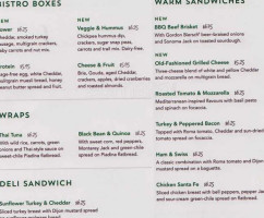 Starbucks menu