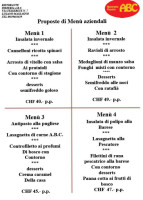 Pizzeria Abc menu