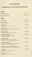 Jägerstübli menu