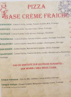 Pizzeria San Marin menu