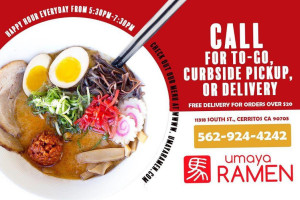 Umaya Ramen food