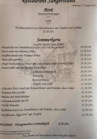 Sängerstübli menu