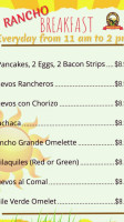 Rancho Grande menu