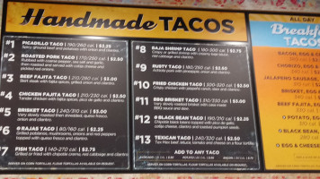 Rusty Taco menu