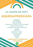 Al Sazón De Paty! menu