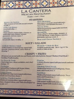 Rosita's Mexican menu