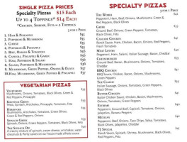 Portly Penguin Pizza menu