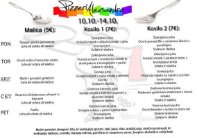 Pizzerialexsandro Rožna Dolina menu